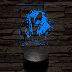 Vidravadász kopó 7 színű 3D led lámpa