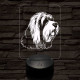 Óangol juhászkutya (bobtail) 7 színű 3D led lámpa