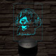 Törpe uszkár 7 színű 3D led lámpa