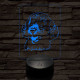 Törpe uszkár 7 színű 3D led lámpa
