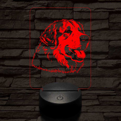 Kuvasz 7 színű 3D led lámpa