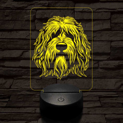 Komondor 7 színű 3D led lámpa