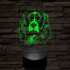 Cavarlier king charles spániel 7 színű 3D led lámpa