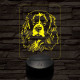 Cavarlier king charles spániel 7 színű 3D led lámpa