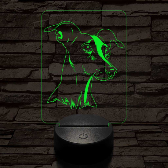 Kis olasz agár 7 színű 3D led lámpa