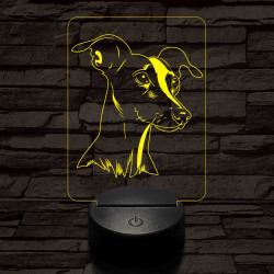 Kis olasz agár 7 színű 3D led lámpa