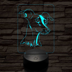 Kis olasz agár 7 színű 3D led lámpa