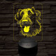Ír farkaskutya 7 színű 3D led lámpa