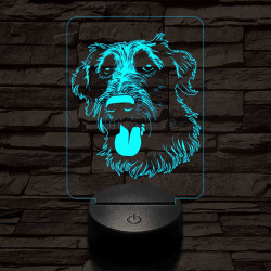Ír farkaskutya 7 színű 3D led lámpa