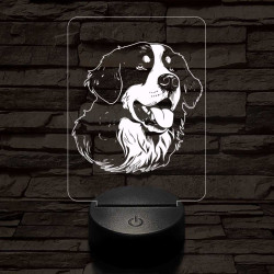 Berni pásztorkutya 7 színű 3D led lámpa
