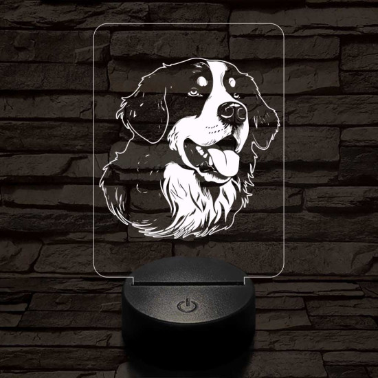 Berni pásztorkutya 7 színű 3D led lámpa