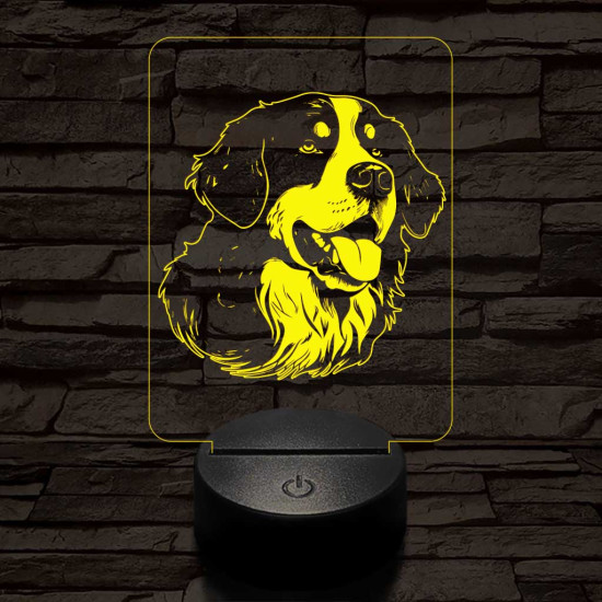 Berni pásztorkutya 7 színű 3D led lámpa
