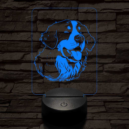 Berni pásztorkutya 7 színű 3D led lámpa