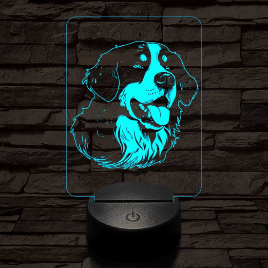 Berni pásztorkutya 7 színű 3D led lámpa