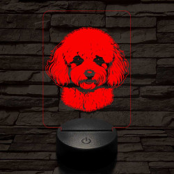 Pamacskutya 7 színű 3D led lámpa