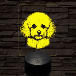 Pamacskutya 7 színű 3D led lámpa