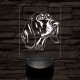 Fekete-cser mosómedvekopó 7 színű 3D led lámpa