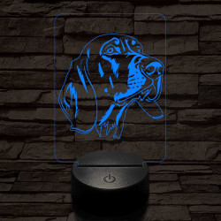 Fekete-cser mosómedvekopó 7 színű 3D led lámpa