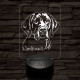 Fekete labrador retriever 7 színű 3D led lámpa
