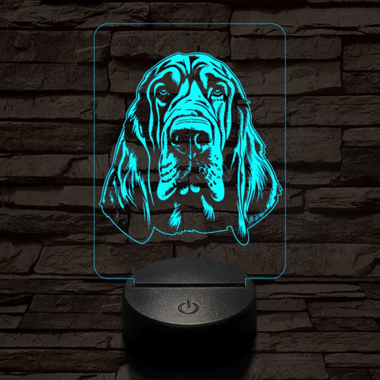 Angol véreb 7 színű 3D led lámpa