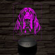 Angol véreb 7 színű 3D led lámpa