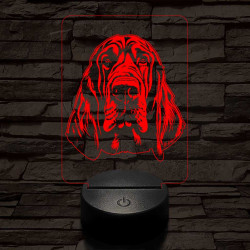 Angol véreb 7 színű 3D led lámpa
