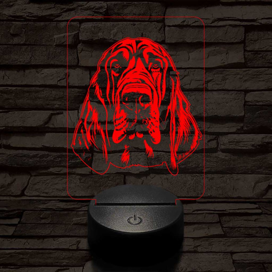 Angol véreb 7 színű 3D led lámpa