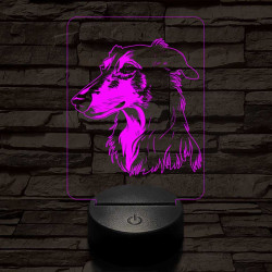 Orosz agár 7 színű 3D led lámpa