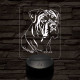 Nápolyi masztiff 7 színű 3D led lámpa