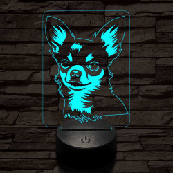 Csivava-fej 7 színű 3D led lámpa