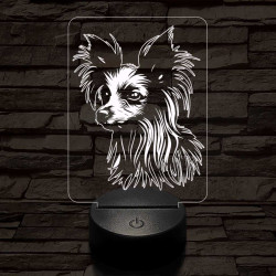 Kínai meztelen kutya 7 színű 3D led lámpa