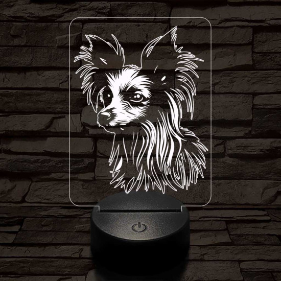 Kínai meztelen kutya 7 színű 3D led lámpa