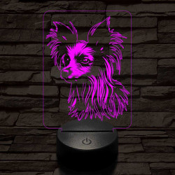 Kínai meztelen kutya 7 színű 3D led lámpa