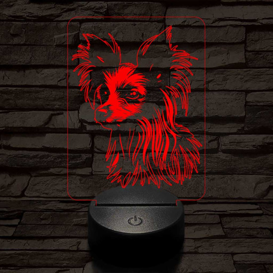 Kínai meztelen kutya 7 színű 3D led lámpa