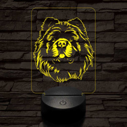 Csau-csau fej 7 színű 3D led lámpa