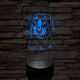 Tacskó-fej 7 színű 3D led lámpa