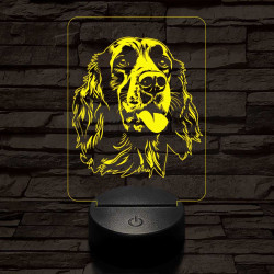 Angol szetter, 7 színű 3D led lámpa