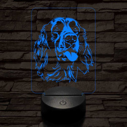 Angol szetter, 7 színű 3D led lámpa