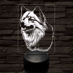 Finn spitz-fej, 7 színű 3D led lámpa