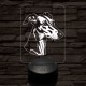 Angol agár-fej 7 színű 3D led lámpa