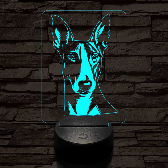 Ibizai kopó-fej 7 színű 3D led lámpa