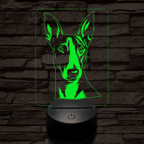 Ibizai kopó-fej 7 színű 3D led lámpa