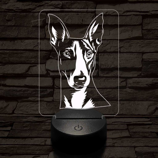 Ibizai kopó-fej 7 színű 3D led lámpa