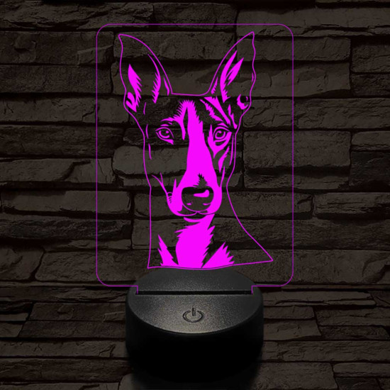 Ibizai kopó-fej 7 színű 3D led lámpa