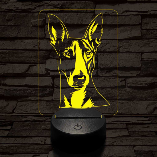 Ibizai kopó-fej 7 színű 3D led lámpa