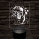 Amerikai bulldog-fej 7 színű 3D led lámpa