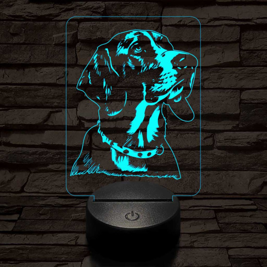 Amerikai rókakopó-fej 7 színű 3D led lámpa