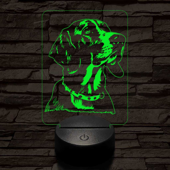 Amerikai rókakopó-fej 7 színű 3D led lámpa