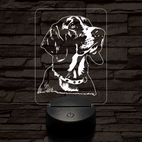 Amerikai rókakopó-fej 7 színű 3D led lámpa