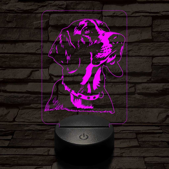 Amerikai rókakopó-fej 7 színű 3D led lámpa